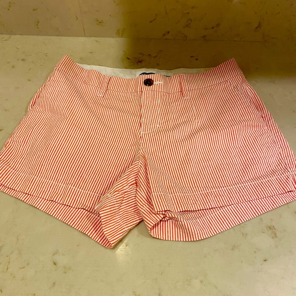 Seersucker Red Shorts